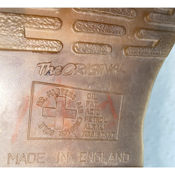 Vintage 90s Dr. Martens Mary Jane Nubuck Strap Shoes England Size 4 AW 004 - Picture 10 of 10